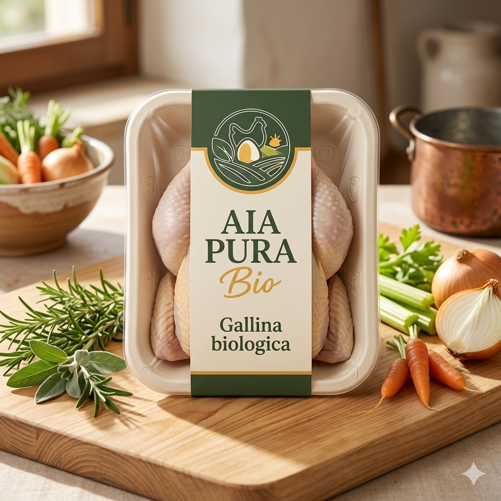 Gallina biologica packaging