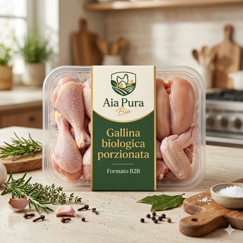 Gallina porzionata biologica autenticita