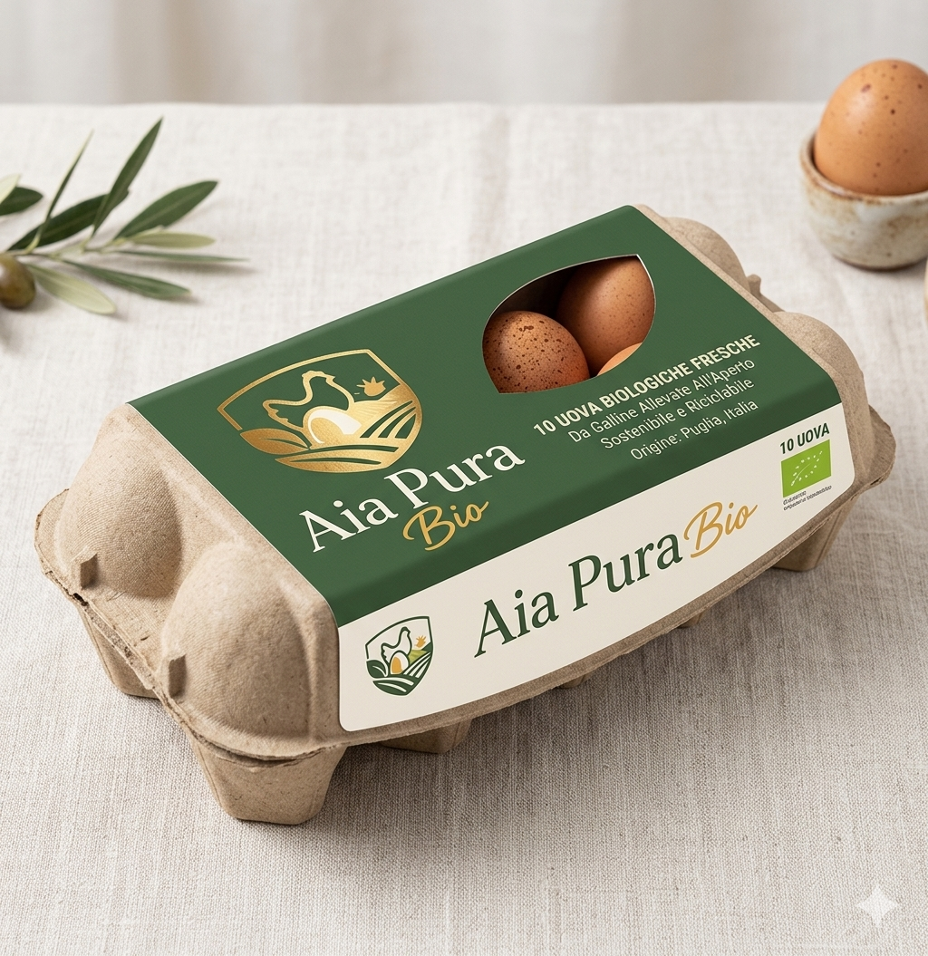 Uova biologica packaging
