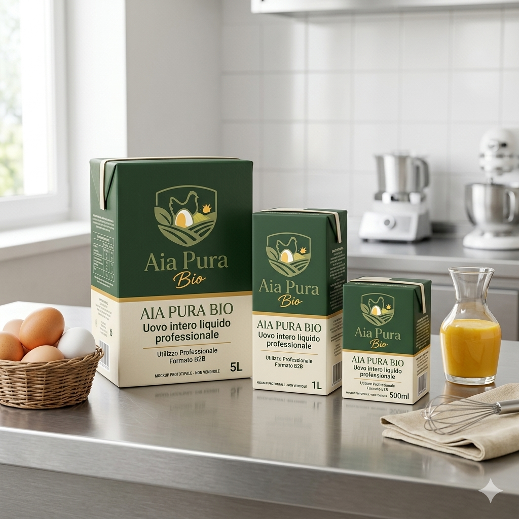 Uovo intero liquido linea prodotti bio